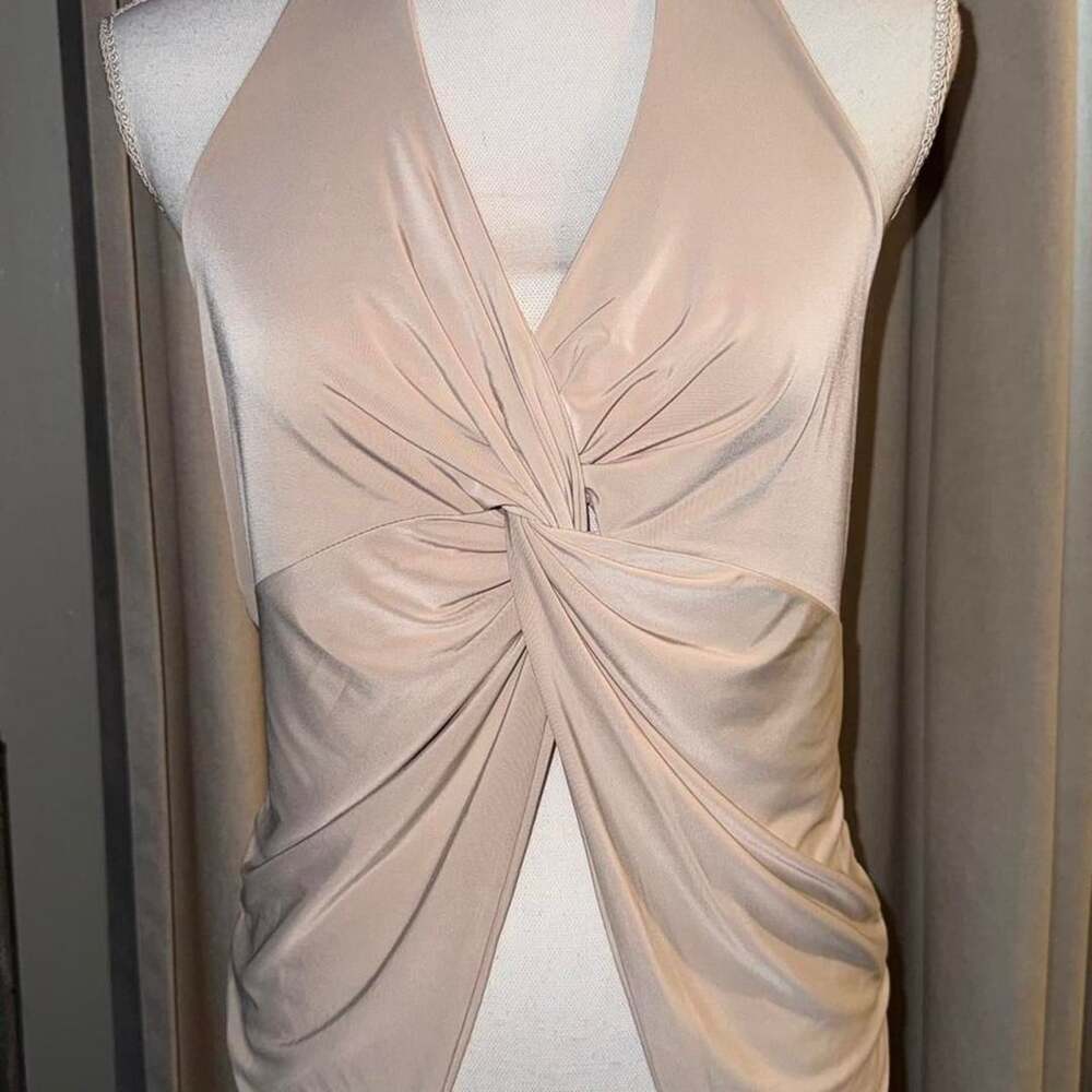 Windsor Halter Twist Front Top Size L Blush Pink Going Out